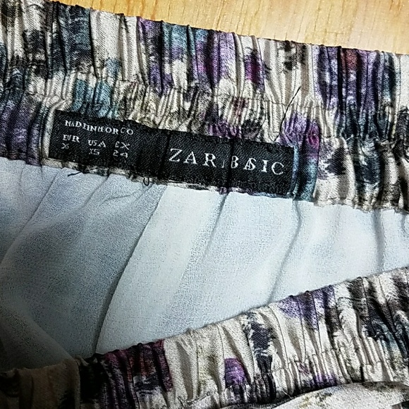 Zara basic silky shorts elastic waist, lace trim - Picture 8 of 8